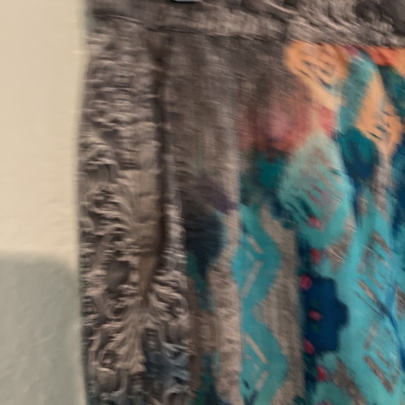 Women’s mixed boho print modal pull on wide leg pants size medium - Picture 4 of 7